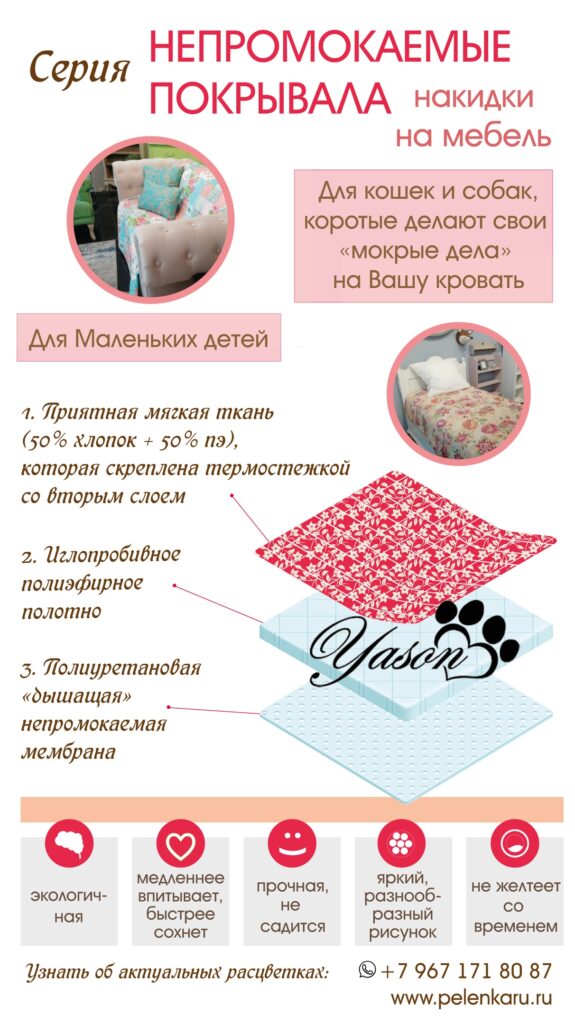 Состав многоразовой пелёнки Yason